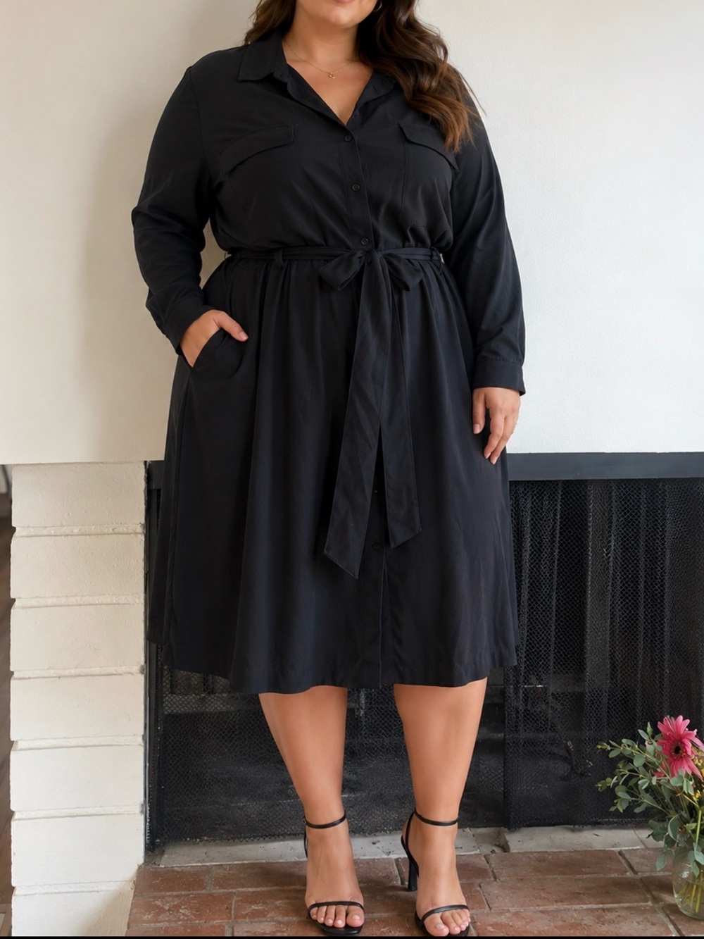 Forever 21+ Black Top with Logo Tag